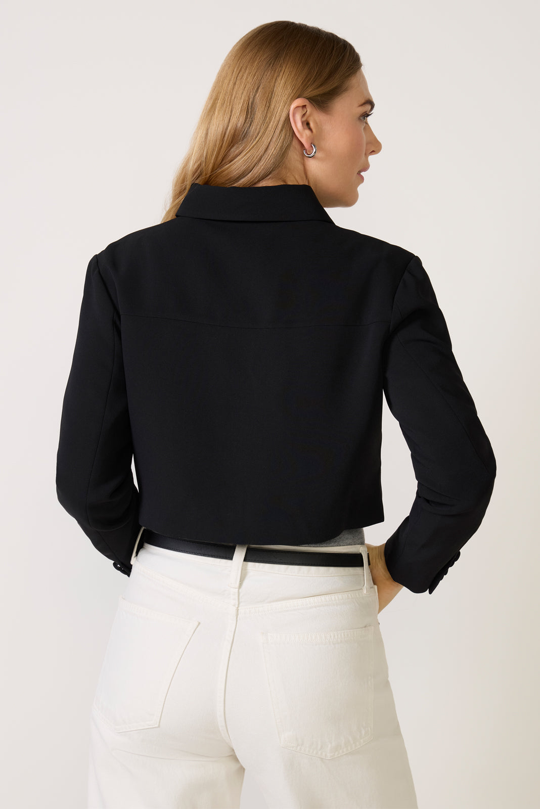 Luxe Suiting Cropped Jacket