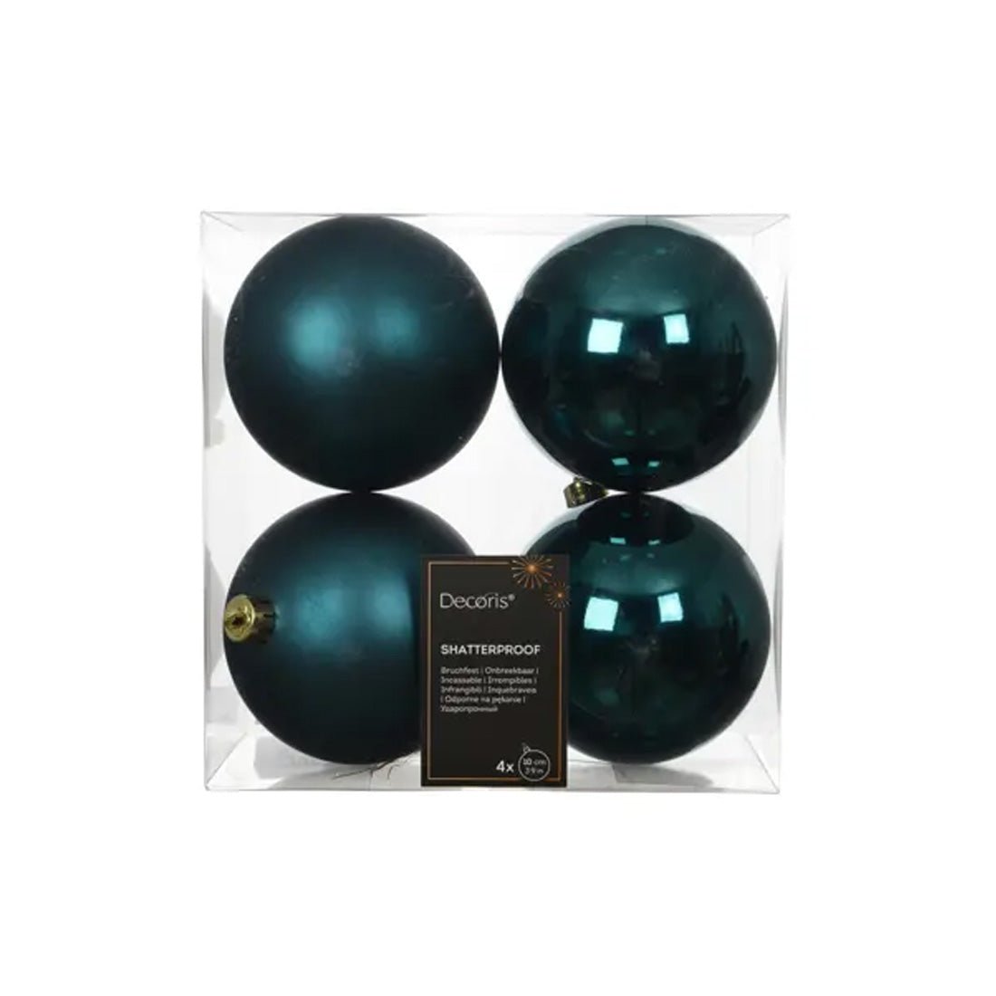 Emerald Boxed Ball Ornaments Set Of 4