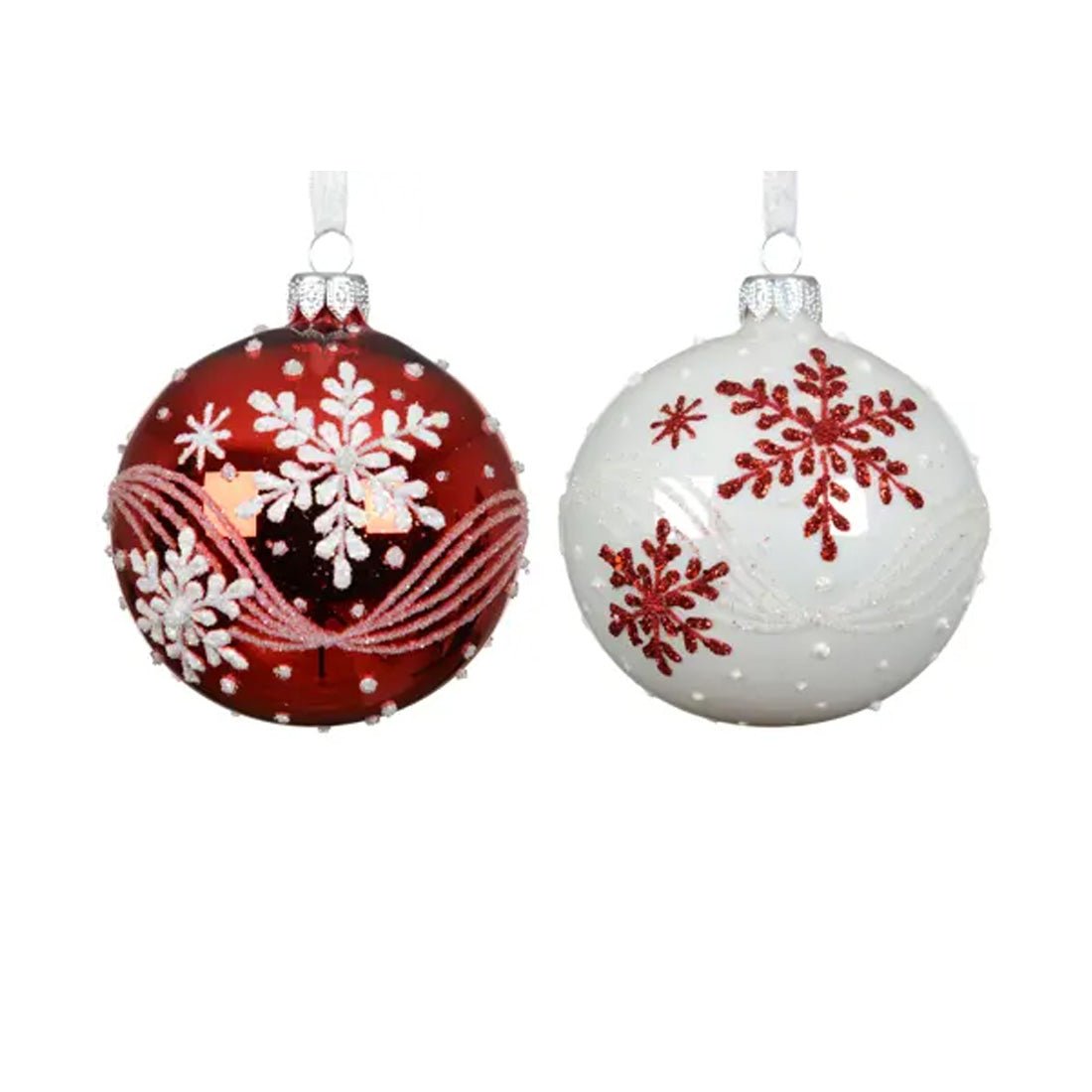Glitter Snowflake Ball Ornament