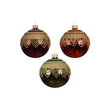 Gold Adorned Ball Ornament
