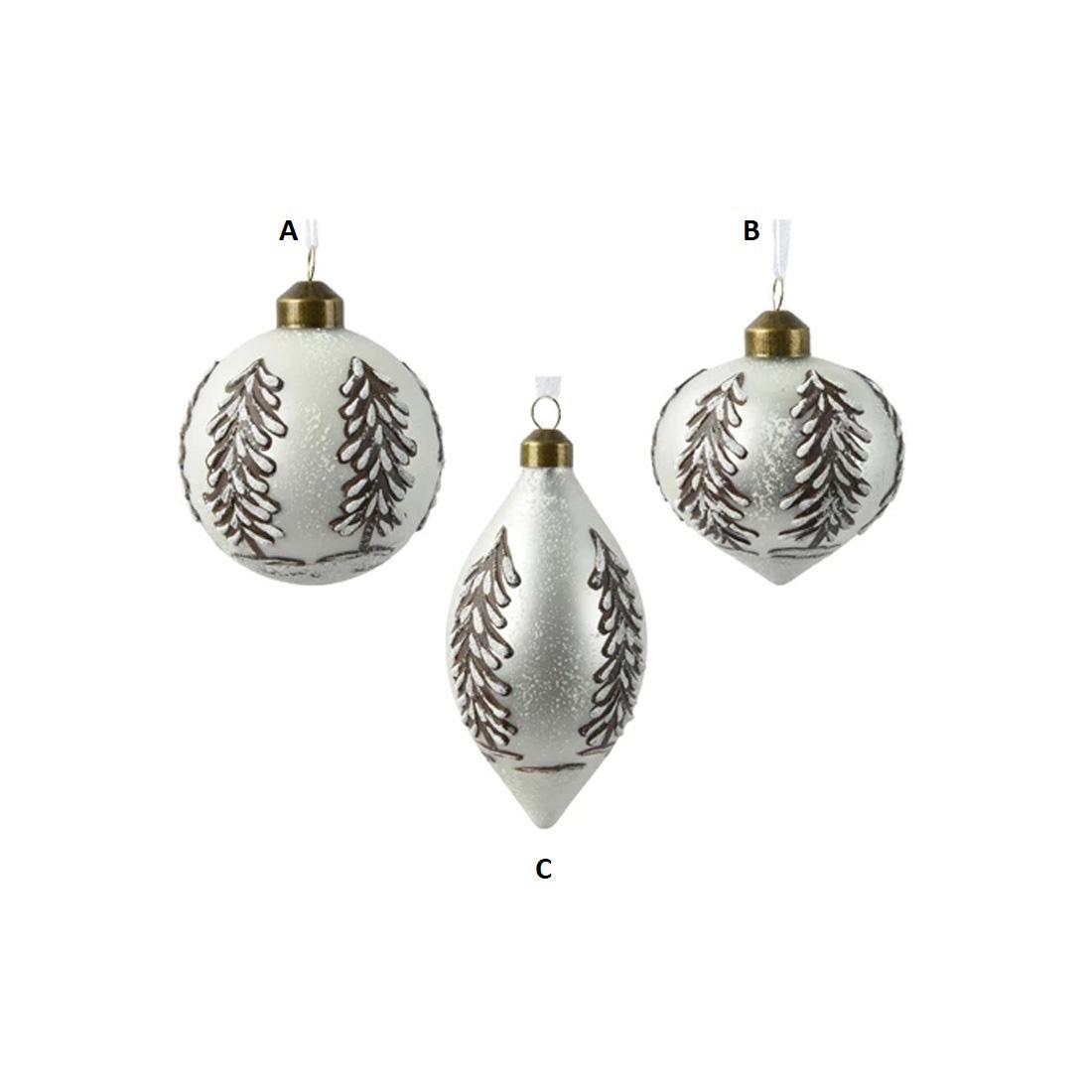 Glass White Pine Ornament