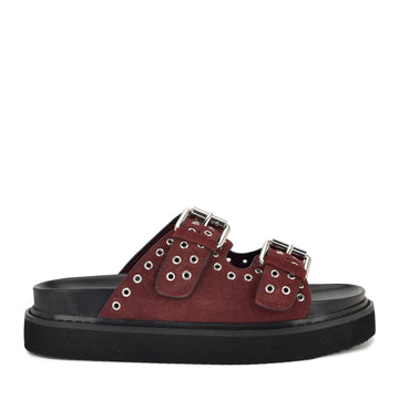 Eleny Buckle Slide Sandals