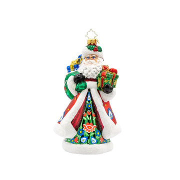 Folk Festive Santa Claus Radko Ornament