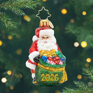 2026 Santas Yearly Gift Drop Gem Ornament