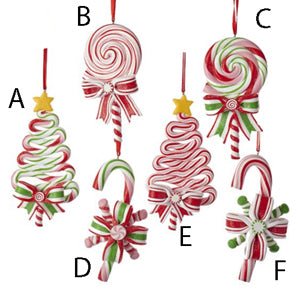 Candy Ribbon Swirl Christmas Ornament