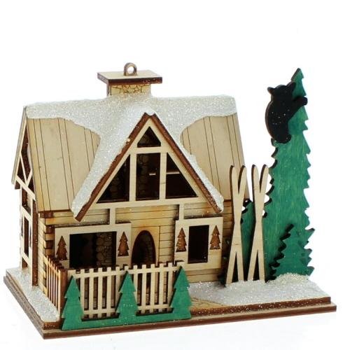 Santas Ski Lodge Ornament