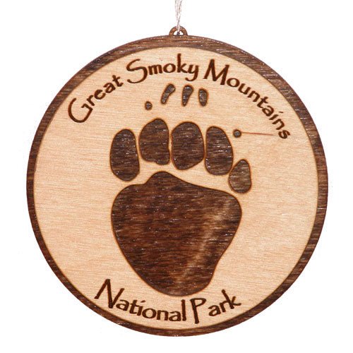 GSMNP Bear Paw Print Ornament