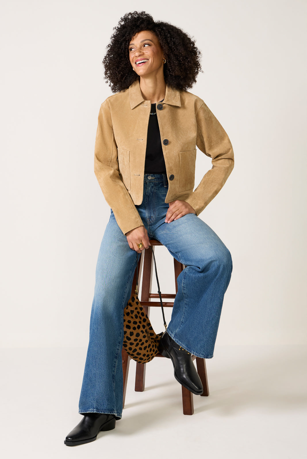 Crop Suede Jacket