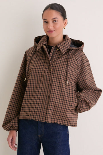 Exclusive Vicuna Gingham Audrey Showerproof Jacket