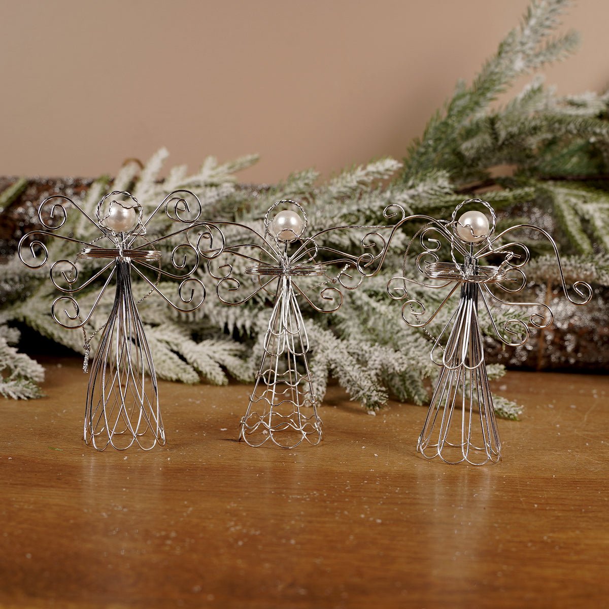 Silver Wire Angel Ornament