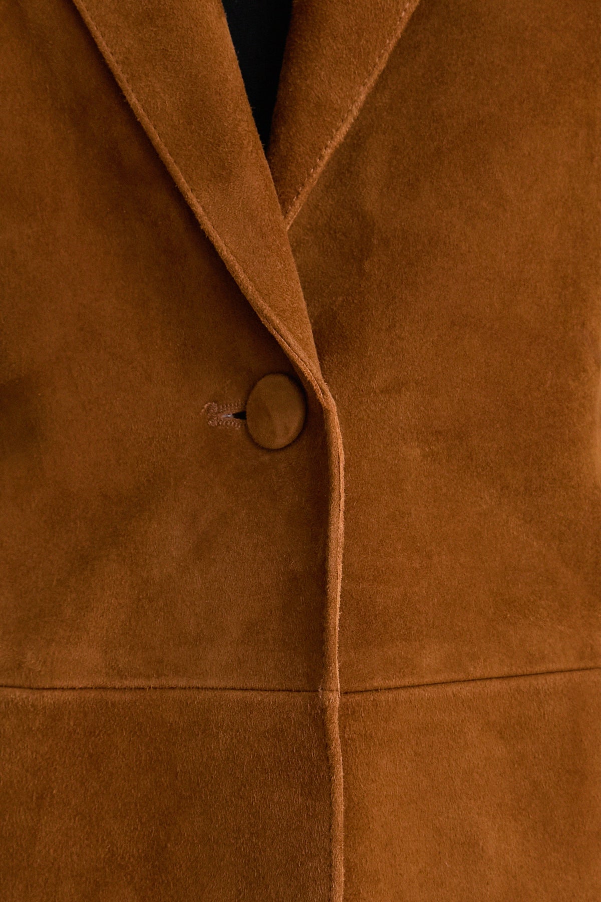 Toffee Suede Leo Boyfriend Blazer