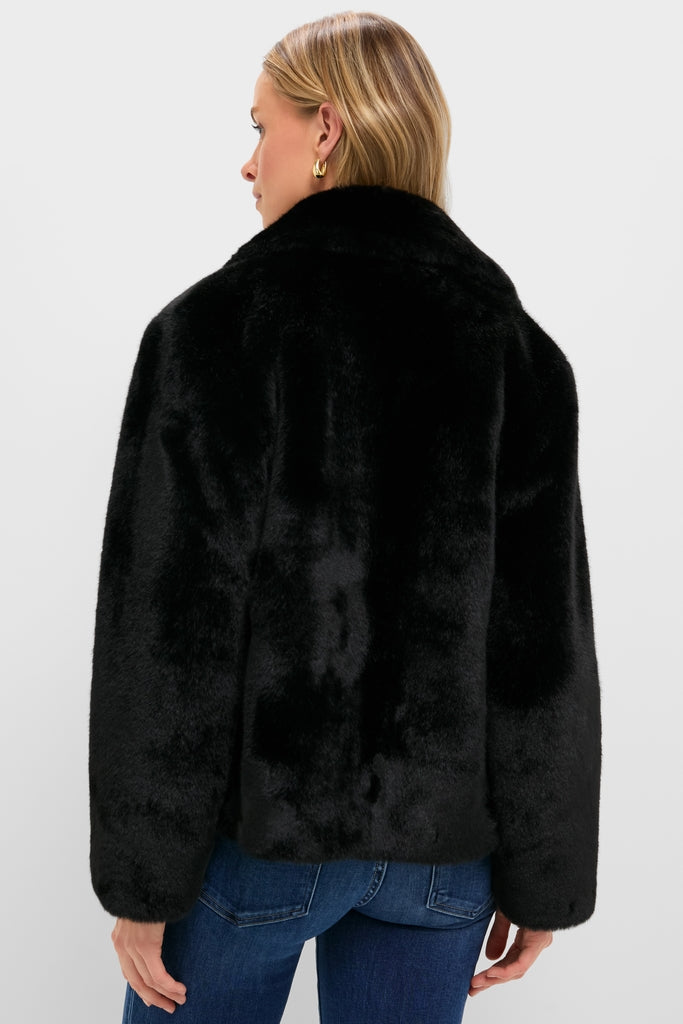Black Faux Fur Taos Jacket