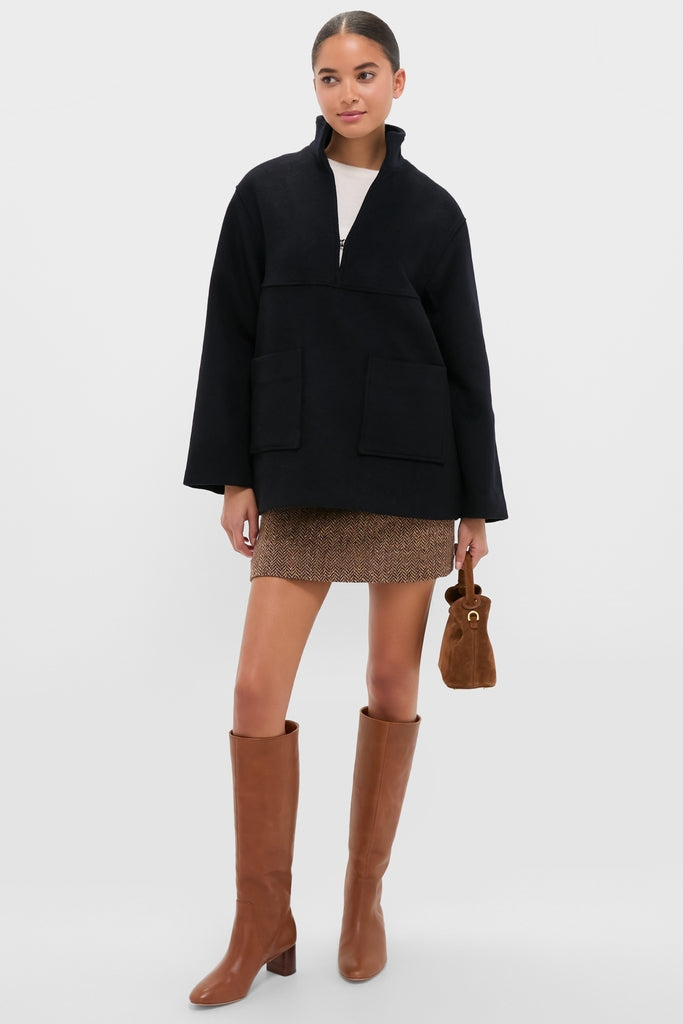 Navy Wool Joan Coat
