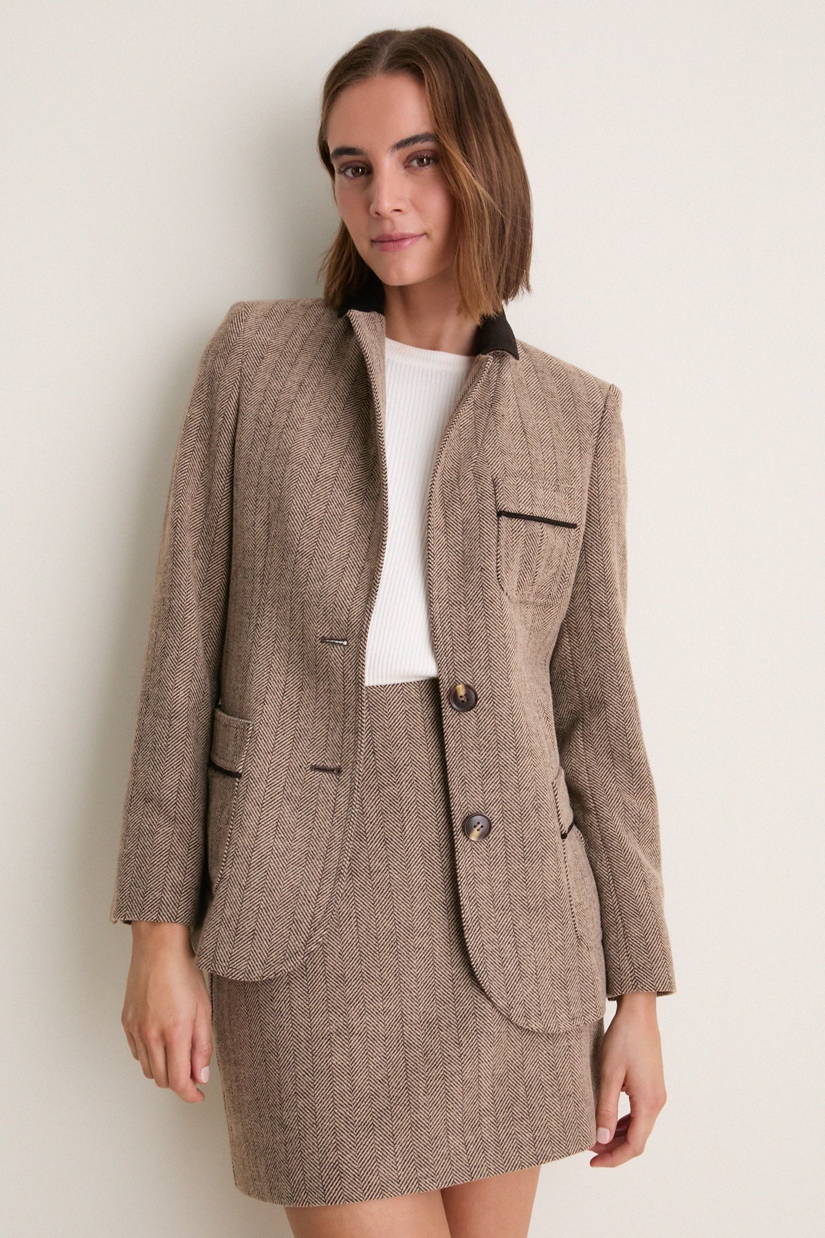 Chestnut Herringbone Cawley Blazer