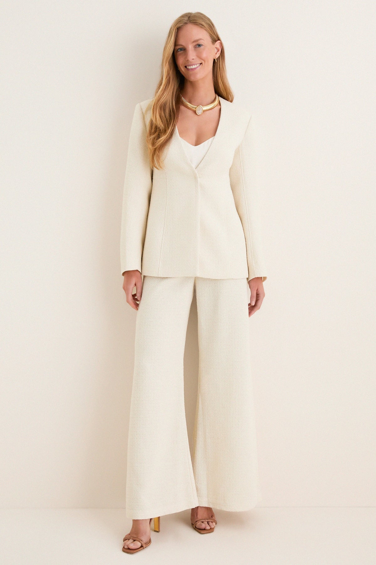 Textured Ivory Belora Jacket