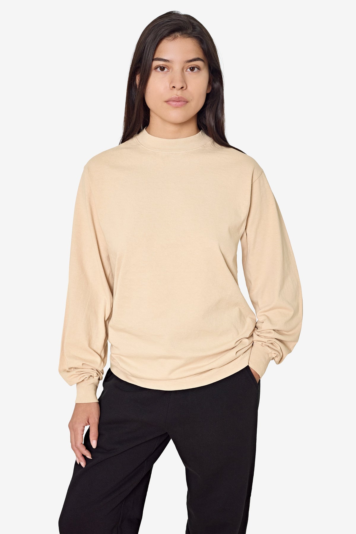 1807GD - 6.5oz Long Sleeve Garment Dye Crew Neck T-Shirt