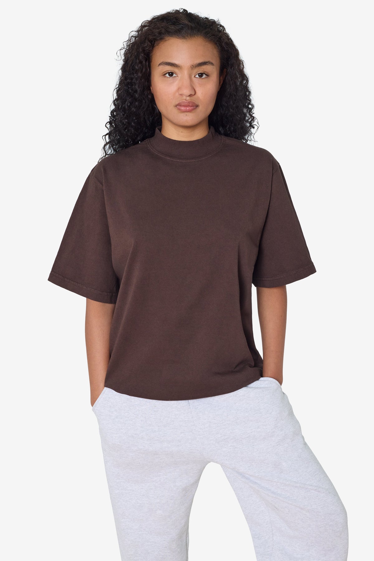 1825GD Unisex - Oversized Short Sleeve High Mockneck T-shirt