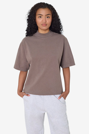 1825GD Unisex - Oversized Short Sleeve High Mockneck T-shirt