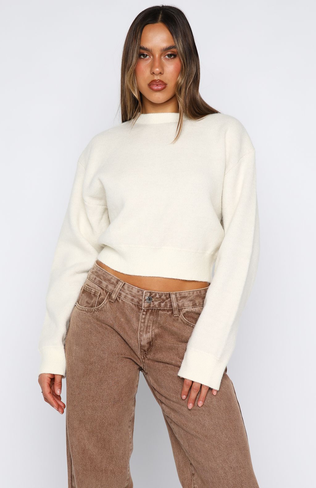 Can't Help Falling Knit Sweater White