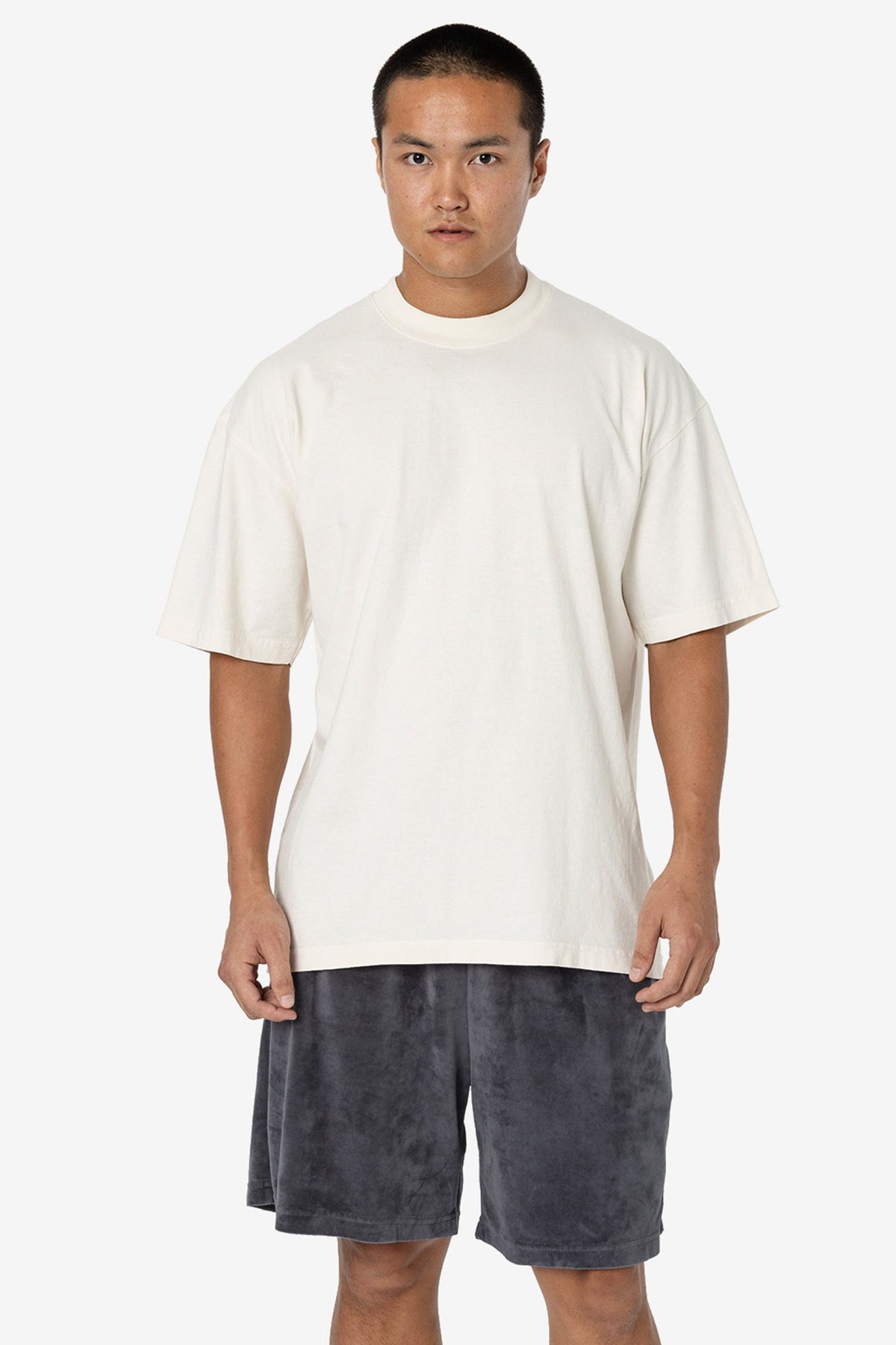 VLR442GD - Garment Dye Velour Mid-Length Wide Short