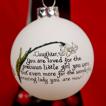 Daughter Peace Lily Christmas Ornament