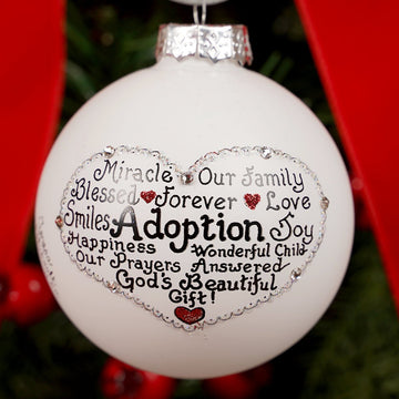 Adoption Hand Painted Christmas Ornament
