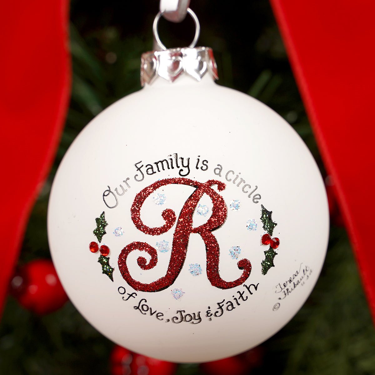Family is a Circle R Christmas Ornament