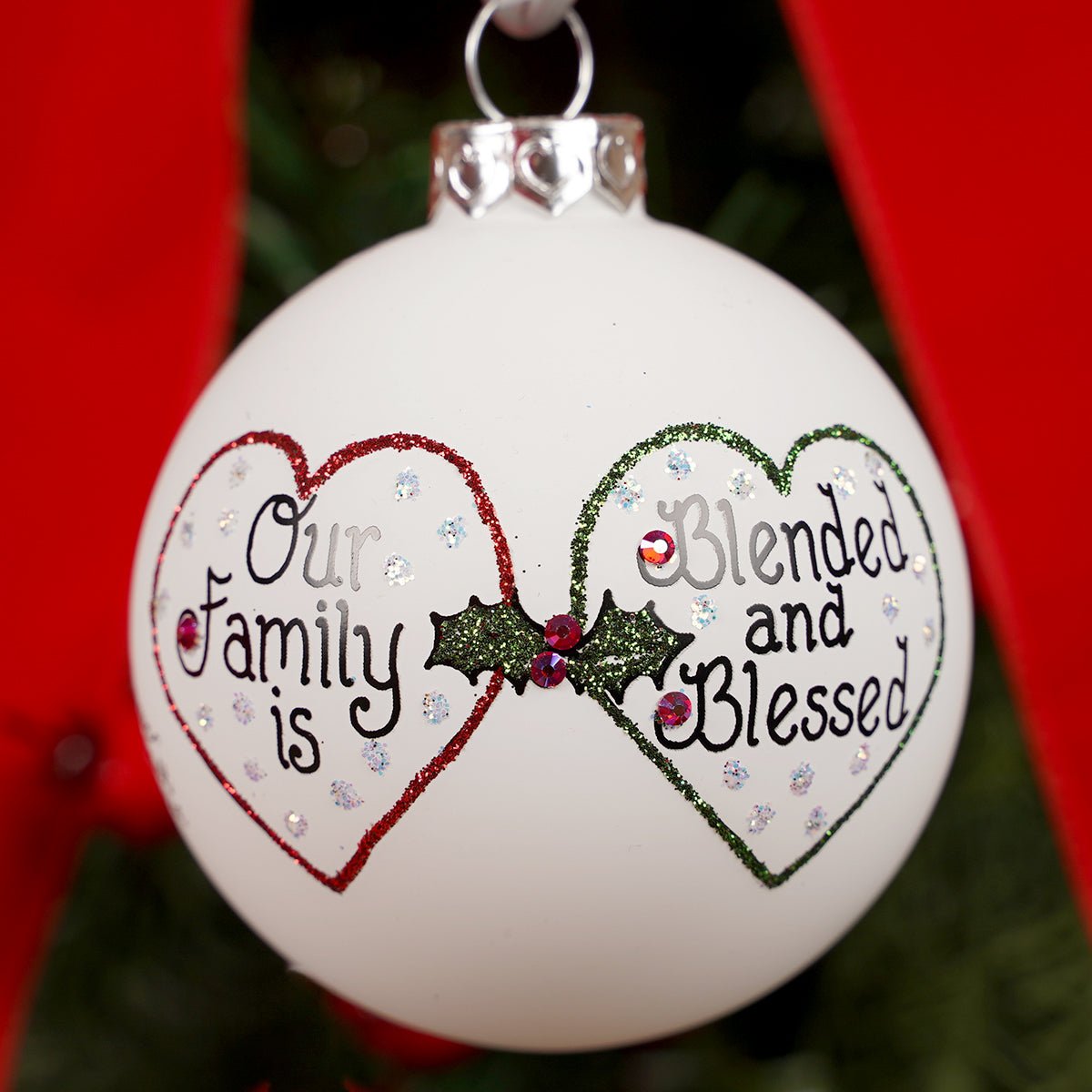 Family is Blended and Blessed Ornament