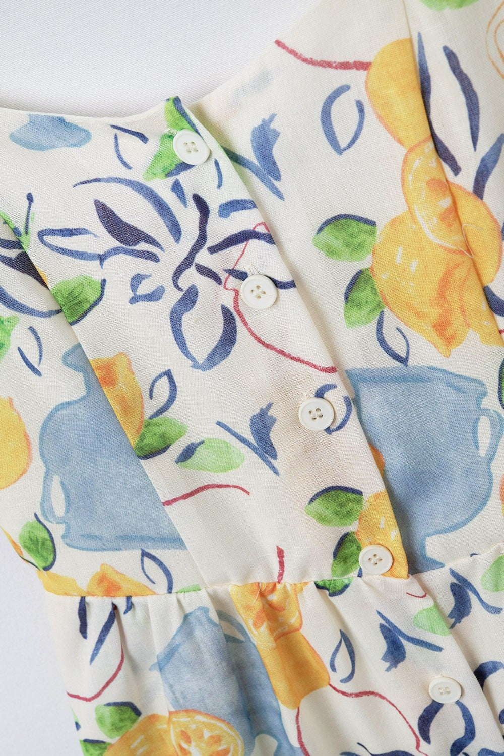 MAXI STRAPLESS DRESS WITH LEMON PRINT