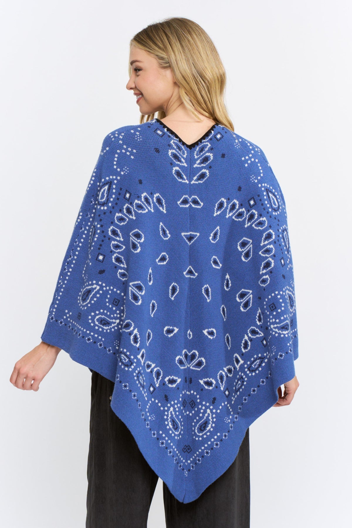 OPEN-FRONT BANDANA KIMONO CARDIGAN