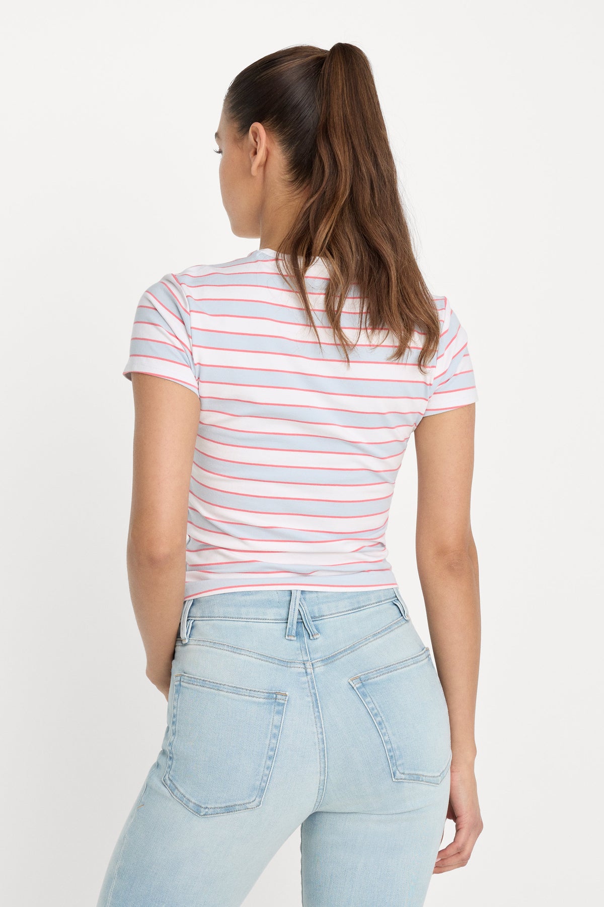THE BABY TEE | SKY STRIPE
