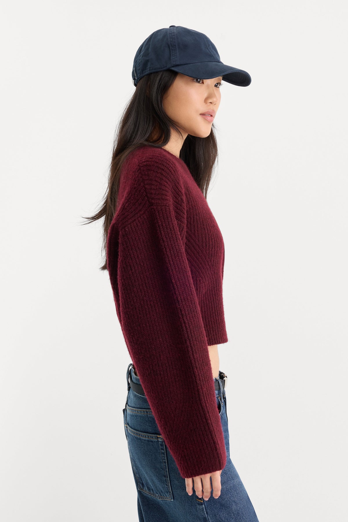 THE CHUNKY KNIT SWEATER | BERRY NOIR