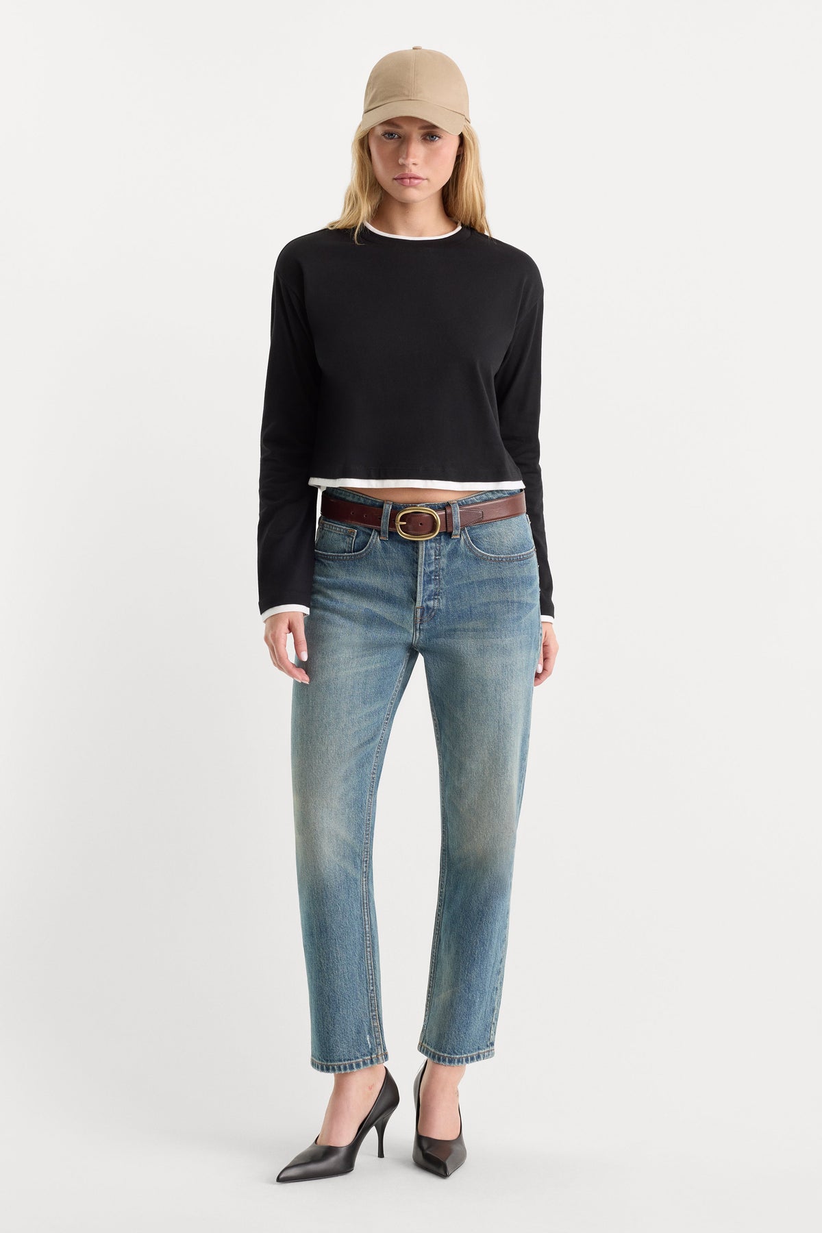 THE LONG SLEEVE LAYERED TEE | BLACK