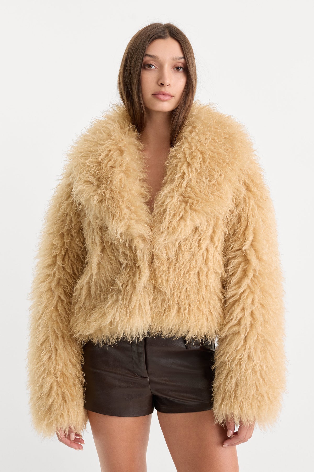 THE FAUX FUR COAT | SAND
