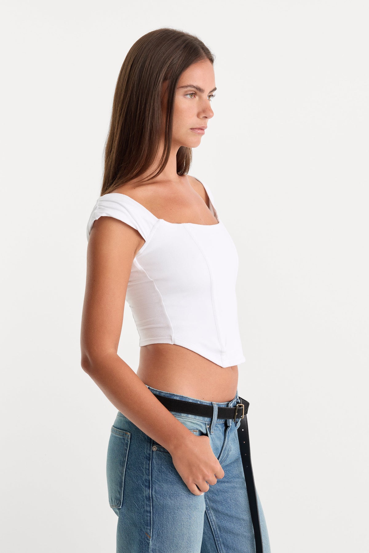DOLLY SUPER STRETCH CORSET TOP | WHITE001