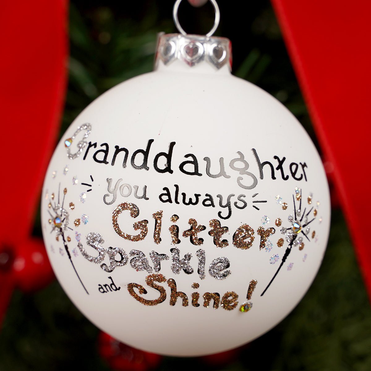 Granddaughter Glitter Sparkle Ornament