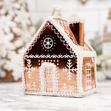 Rose Gold Gingerbread House Ornament
