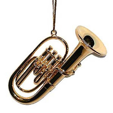 Gold Tuba Christmas Ornament