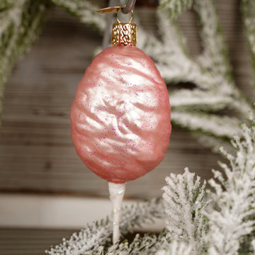 Pink Cotton Candy Christmas Ornament