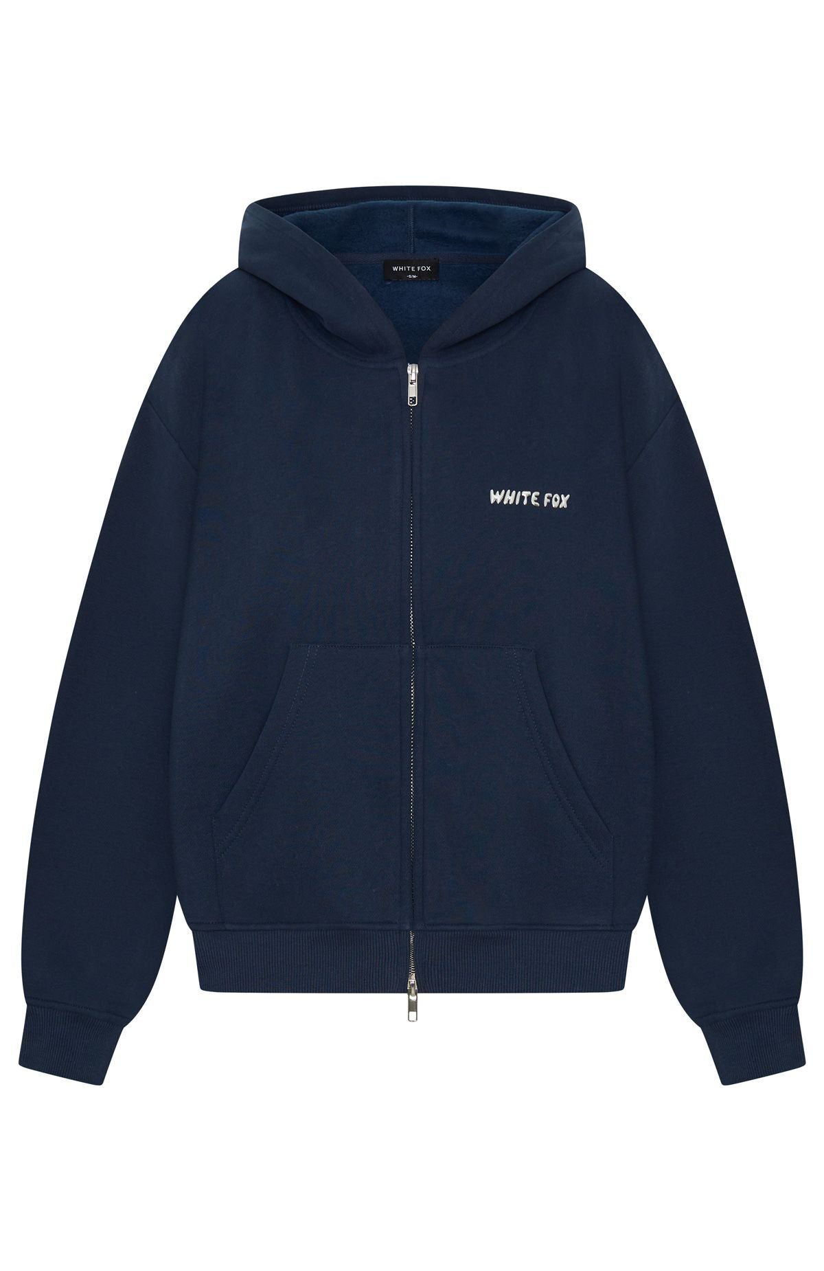 Test Drive Boxy Zip Front Hoodie Dark Navy