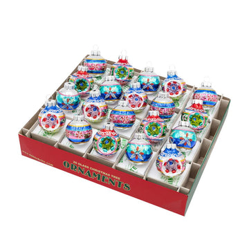 CC Reflector Half Round Ornaments 20 Count