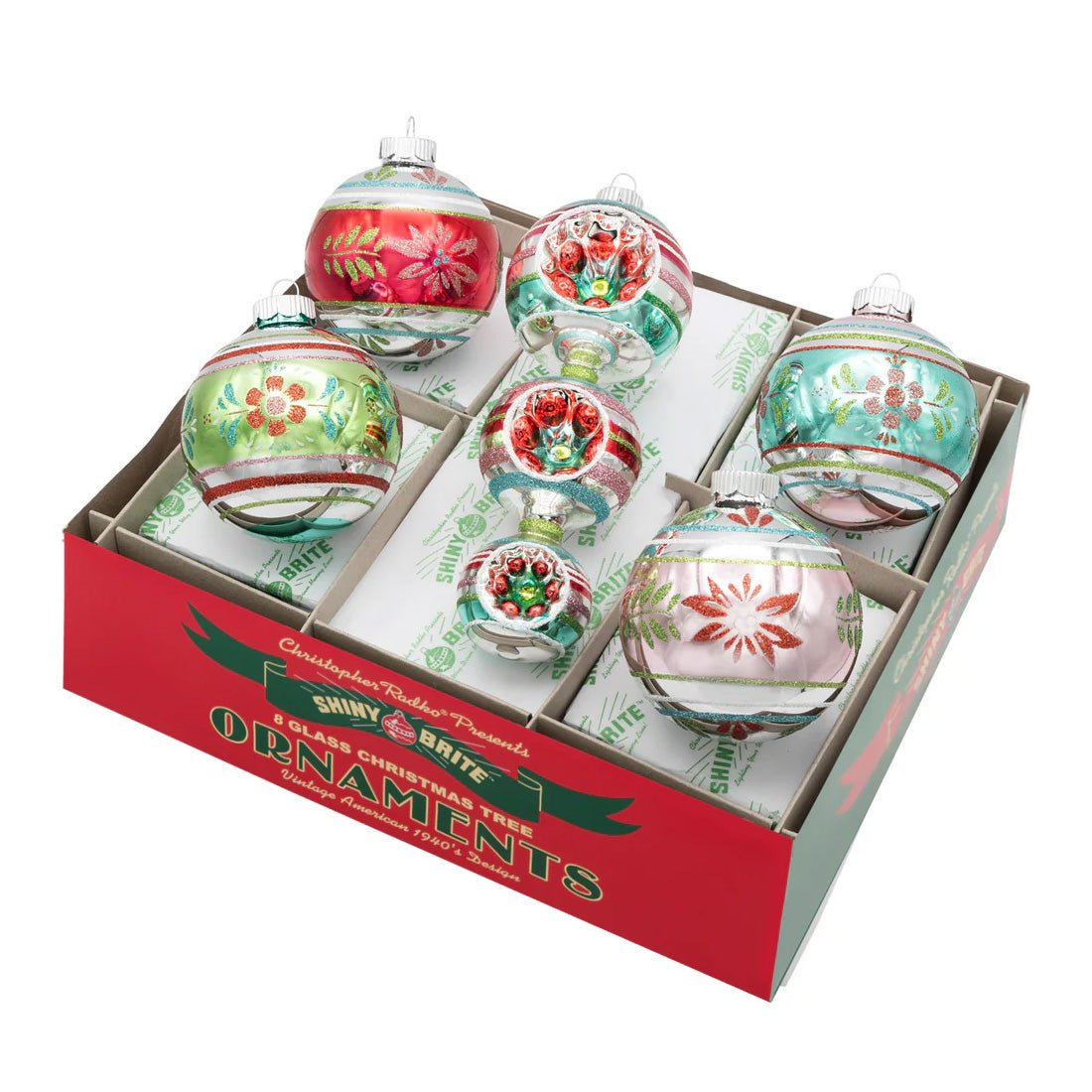 FF Decorated Rounds And Shape Ornaments 5 Count