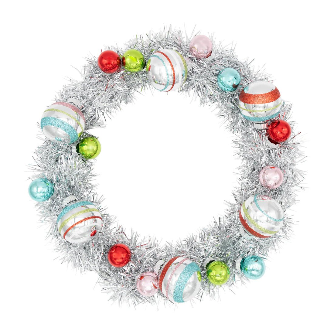 FF Silver Wreath With Rounds Ornament