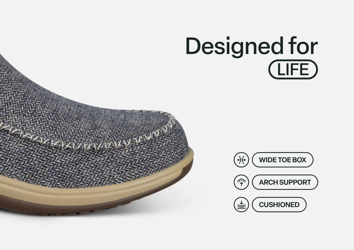 Lorin Hands-Free - Blue Herringbone Wool