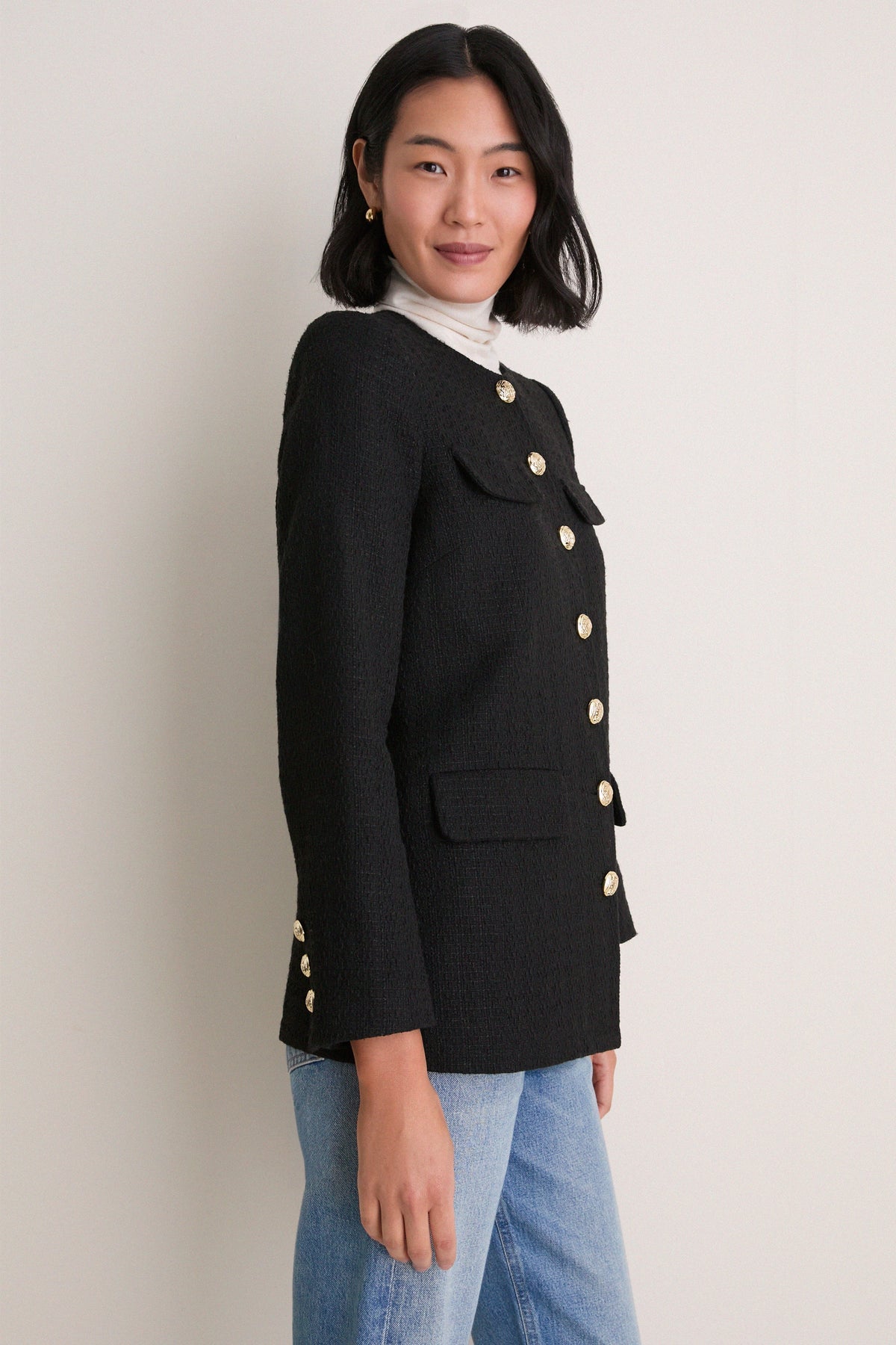 Black Tweed Jennings Jacket