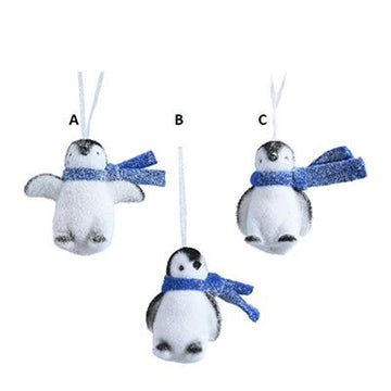 Blue Scarf Penguin Ornament