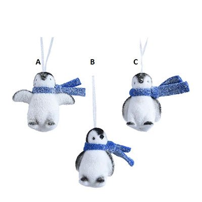 Blue Scarf Penguin Ornament