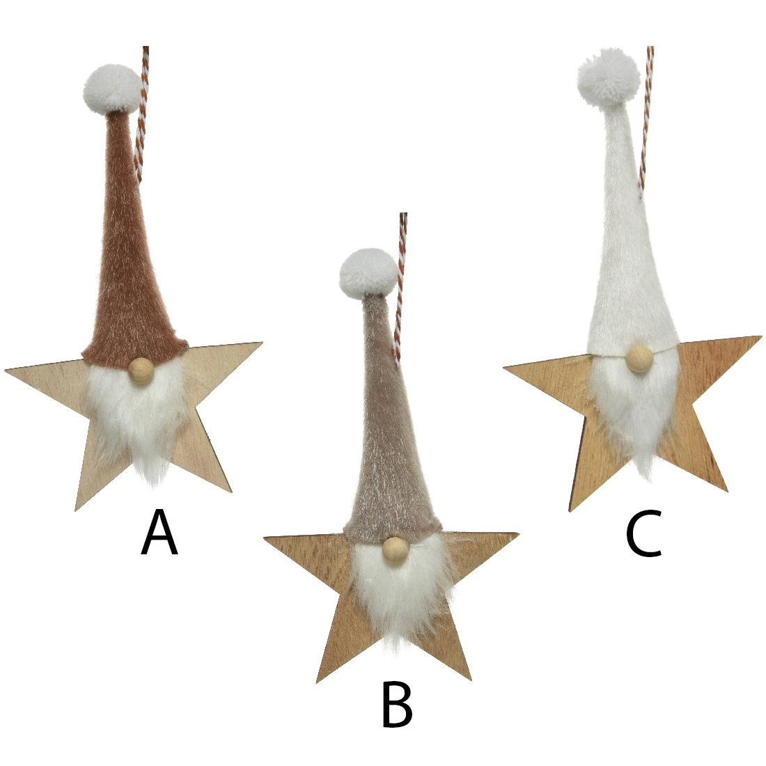 Santa Star Ornament