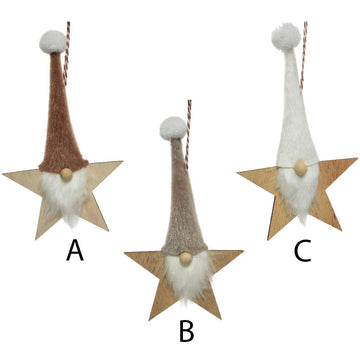 Santa Star Ornament