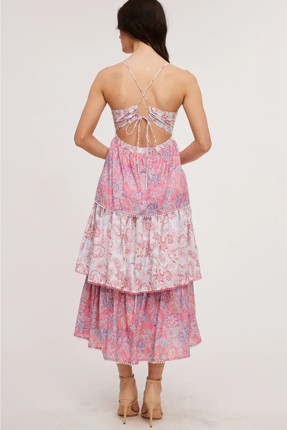 VINTAGE PASILEY TIERED MAXI DRESS